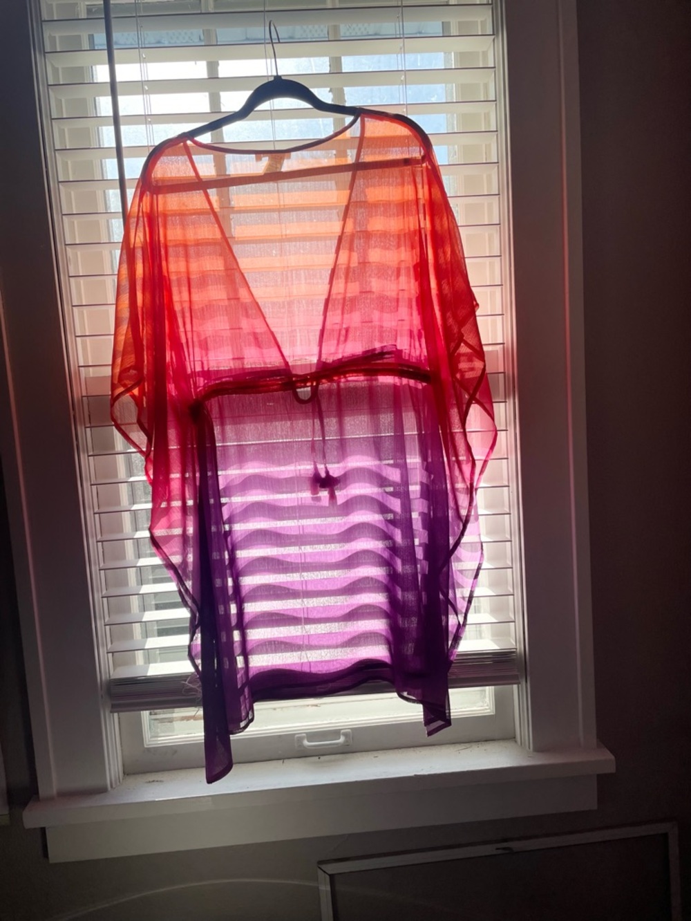 BLEU ROD BEATTIE Women’s Ombre Swim Cover-Up Tunic - Pink Orange Purple L $30 - Picture 3 of 3